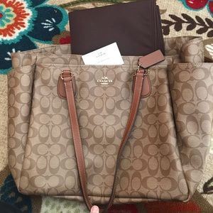 Coach diaper bag with infant diaper mat!